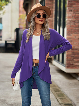 Open Front Long Sleeve Cardigan