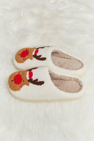 Melody Rudolph Print Plush Slide Slippers