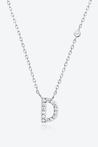 A To F Zircon 925 Sterling Silver Necklace