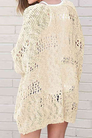 Openwork Long Sleeve Cardigan